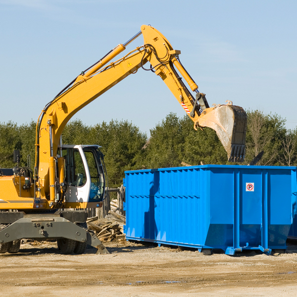 are there any restrictions on where a residential dumpster can be placed in Finzel